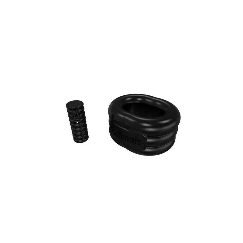 Anello estensibile vibrante 3 velocità Bathmate, nero, ricaricabile USB, per erezione migliorata.