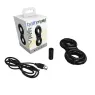 Anneau vibrant rechargeable BATHMATE Eight 3 vitesses noir pour pénis vue d'ensemble avec balle vibrante incluse