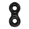 Rechargeable vibrating cock ring BATHMATE Eight 3 speeds black overall view with bullet vibrator included