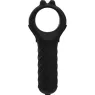 Vibratore Vibe Edge 10 modalità BATHMATE in silicone nero, vista frontale, forma ergonomica