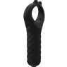 Vibratore Vibe Edge 10 modalità BATHMATE in silicone nero, vista frontale, forma ergonomica