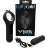 Vibratore Vibe Edge 10 modalità BATHMATE in silicone nero, vista frontale, forma ergonomica