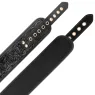 BEGME black bondage collar with adjustable nipple clamps and silver chain