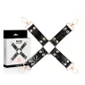 Cravate de bondage en cuir vegan noire BEGME avec boucle métallique, accessoire BDSM