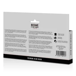 Vegane Leder-Augenmaske BEGME BLACK EDITION, schwarz, verstellbar für Bondage-Spiele