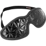 Masque aveugle bondage en cuir vegan noir BEGME BLACK EDITION, ajustable pour jeux BDSM