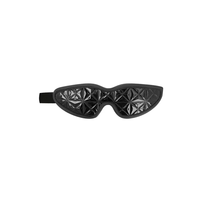 Vegane Leder-Augenmaske BEGME BLACK EDITION, schwarz, verstellbar für Bondage-Spiele
