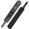 Manette in finta pelle nera BEGME Black Edition, metallo senza nichel, regolabili e imbottite per giochi BDSM.