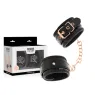 Manette per caviglie Premium BEGME Black Edition in pelle vegana nera con fibbia in metallo senza nichel regolabili