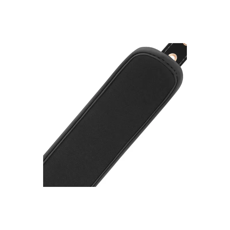 Manette per caviglie Premium BEGME Black Edition in pelle vegana nera con fibbia in metallo senza nichel regolabili