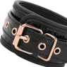 Manette per caviglie Premium BEGME Black Edition in pelle vegana nera con fibbia in metallo senza nichel regolabili