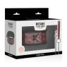 Collare per schiavi BDSM in pelle vegana rossa BEGME RED EDITION con anello metallo