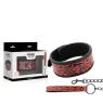 Collare per schiavi BDSM in pelle vegana rossa BEGME RED EDITION con anello metallo