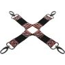 Cravate de bondage en cuir vegan rouge BEGME RED EDITION avec anneaux métalliques