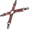 Cravate de bondage en cuir vegan rouge BEGME RED EDITION avec anneaux métalliques