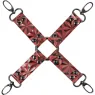 Cravate de bondage en cuir vegan rouge BEGME RED EDITION avec anneaux métalliques