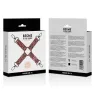 Cravate de bondage en cuir vegan rouge BEGME RED EDITION avec anneaux métalliques