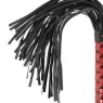 Flogger en cuir végan rouge BEGME RED EDITION - fouet BDSM à lanières souples pour jeux de domination