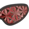 Masque aveugle BDSM BEGME RED EDITION en néoprène rouge ajustable, vue de face.