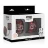 Menottes BEGME rouges en cuir vegan avec doublure néoprène, accessoire bondage premium