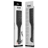 Black vegan leather paddle BEGME Black Edition, BDSM toy with ergonomic handle