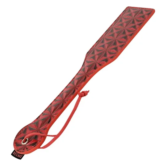 Red vegan leather BDSM paddle by BEGME RED EDITION, for dominance and submission games.