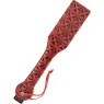 Paddle BDSM en cuir végétalien rouge, marque BEGME RED EDITION, pour jeux de domination et soumission.