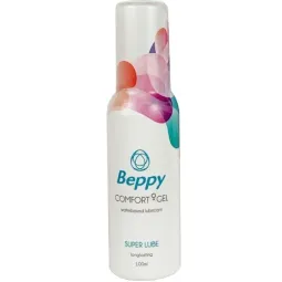 Lubricante a base de agua transparente Beppy 100 ml, sin parabenos, compatible con preservativos.