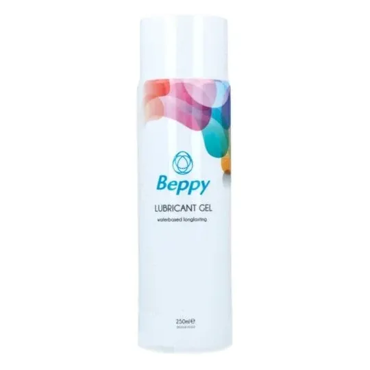Flacone di gel lubrificante trasparente a base d'acqua Beppy 250 ml senza parabeni con tappo pratico
