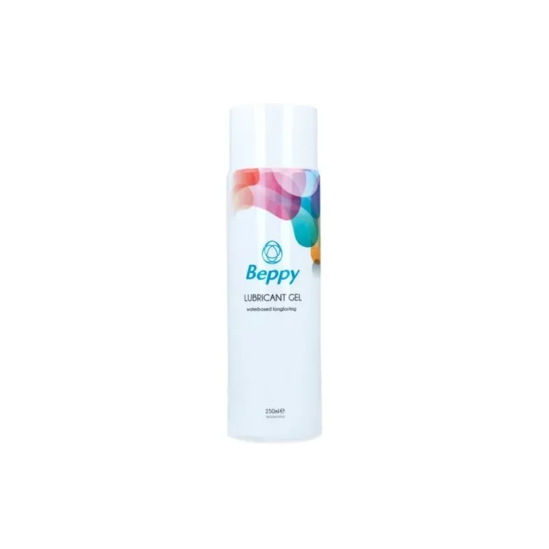 Flacone di gel lubrificante trasparente a base d'acqua Beppy 250 ml senza parabeni con tappo pratico
