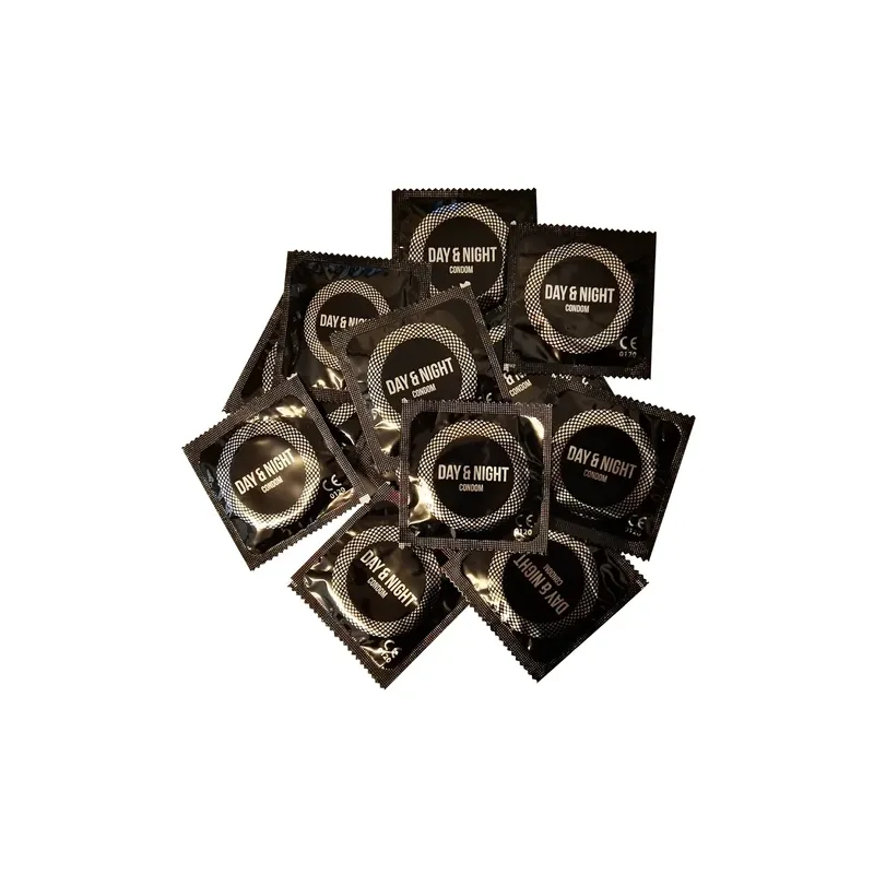 Preservativi BEPPY Giorno e Notte - confezione da 100, packaging nero opaco, protezione affidabile