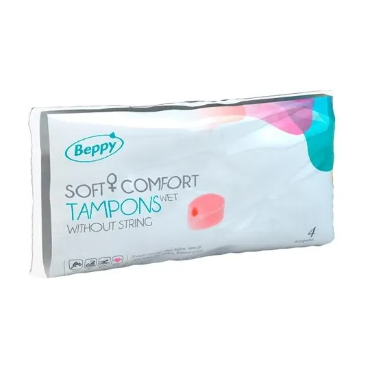 Tampone igienico Beppy Soft Comfort Umido con gel lubrificante, senza filo, 4 pezzi