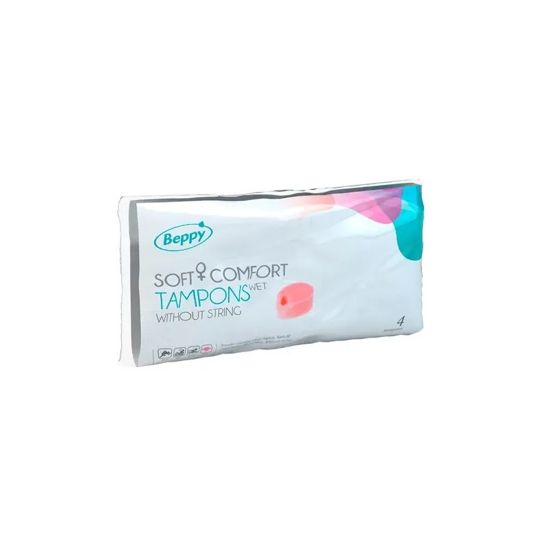 Tampone igienico Beppy Soft Comfort Umido con gel lubrificante, senza filo, 4 pezzi