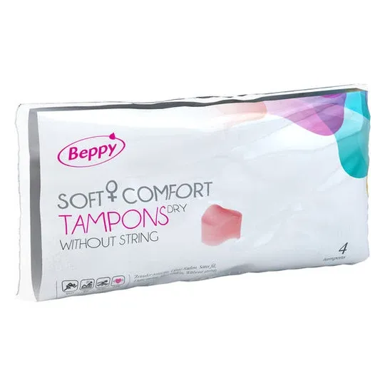 Tampones Beppy sin hilo, paquete de 4, suaves y discretos, aptos para deportes y natación