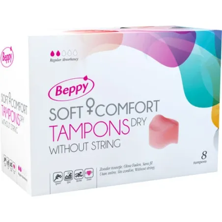 Tamponi Beppy senza filo, 8 pezzi – comfort morbido, protezione massima, utilizzabili in piscina e durante i rapporti.