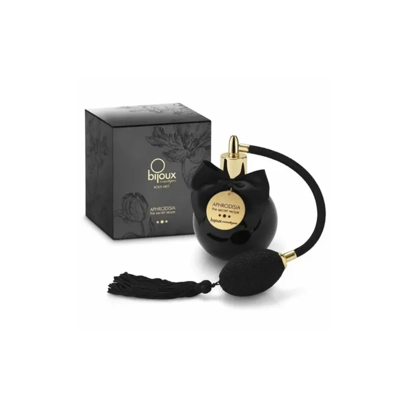Bruma corporal afrodisíaca sin alcohol Bijoux Love 100 ml, aroma de rosa y ylang-ylang.