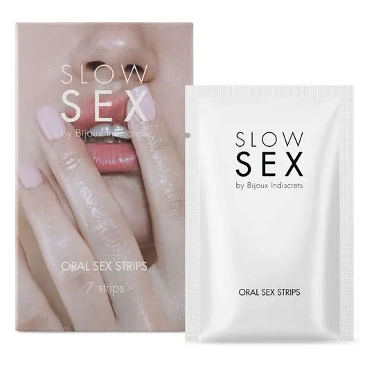 Oralsex-Kühlstreifen mit Minzgeschmack, SLOW SEX, 7 Stück, schmelzen auf der Zunge