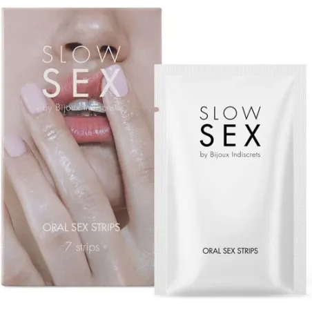 Oral sex cooling strips with mint flavor, SLOW SEX, 7 units, melt on tongue