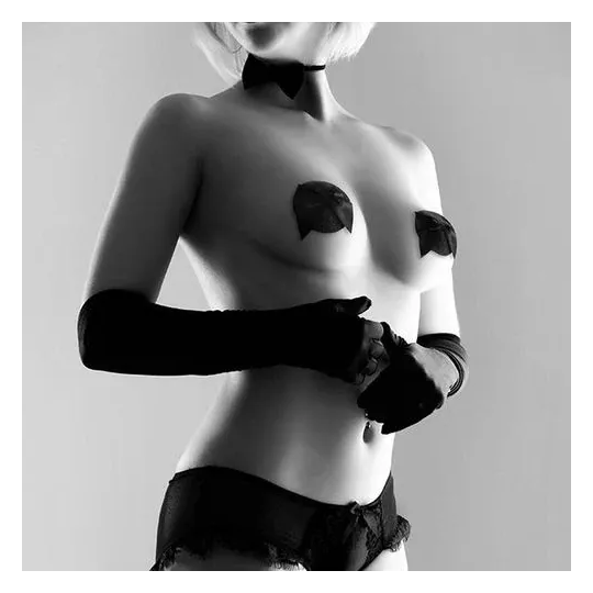 Shiny reusable self-adhesive burlesque pasties by Bijoux Burlesque Pasties set of 2 pairs diameter 6 cm