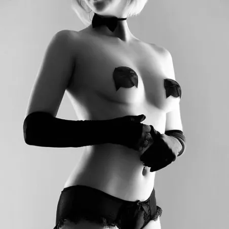 Shiny reusable self-adhesive burlesque pasties by Bijoux Burlesque Pasties set of 2 pairs diameter 6 cm