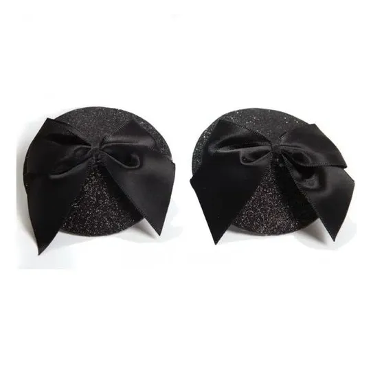 Shiny reusable self-adhesive burlesque pasties by Bijoux Burlesque Pasties set of 2 pairs diameter 6 cm