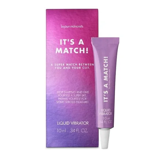Vibratore liquido Match 10 ml di Bijoux Love Cosmetiques per stimolazione clitoridea in flacone.