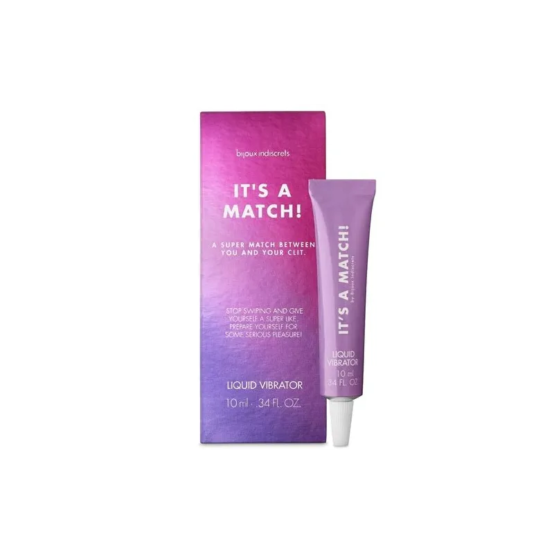 Vibratore liquido Match 10 ml di Bijoux Love Cosmetiques per stimolazione clitoridea in flacone.