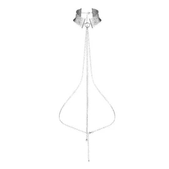 Collana metallica regolabile argento BIJOUX DÉSIR MÉTALLIQUE per gioiello o bondage morbido