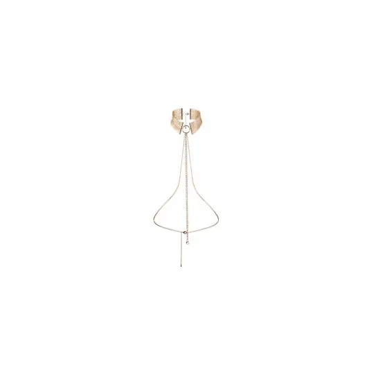 Collare bondage metallico dorato regolabile BIJOUX DESIRE METALLIQUE con cintura a catena