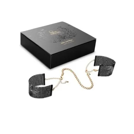 Esposas de malla metálica negra de Bijoux Désir Métallique accesorio original pulsera de seducción