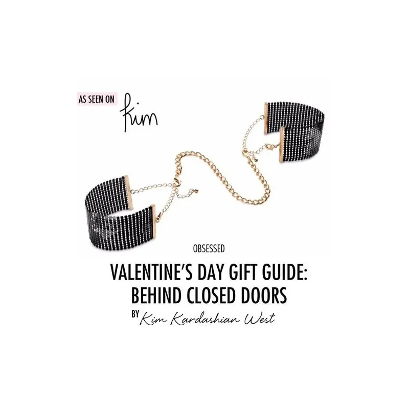 Esposas de malla metálica negra de Bijoux Désir Métallique accesorio original pulsera de seducción