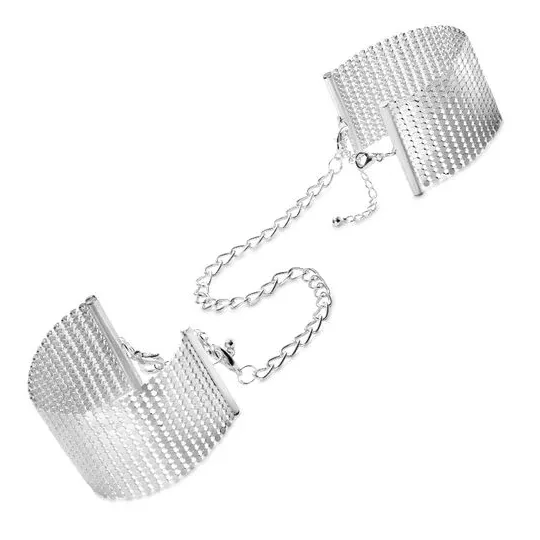 Menottes métalliques réglables argent Bijoux Désir Métallique accessoire soft bondage