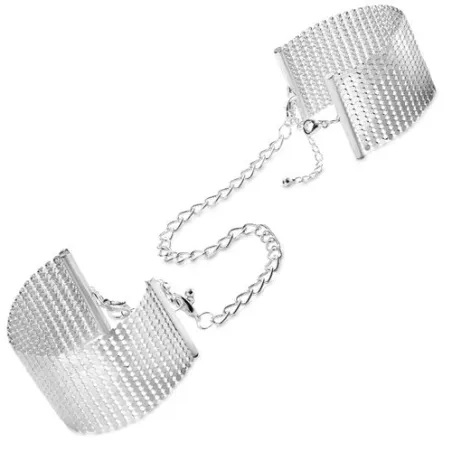 Esposas metálicas ajustables plata Bijoux Désir Métallique accesorio soft bondage para parejas