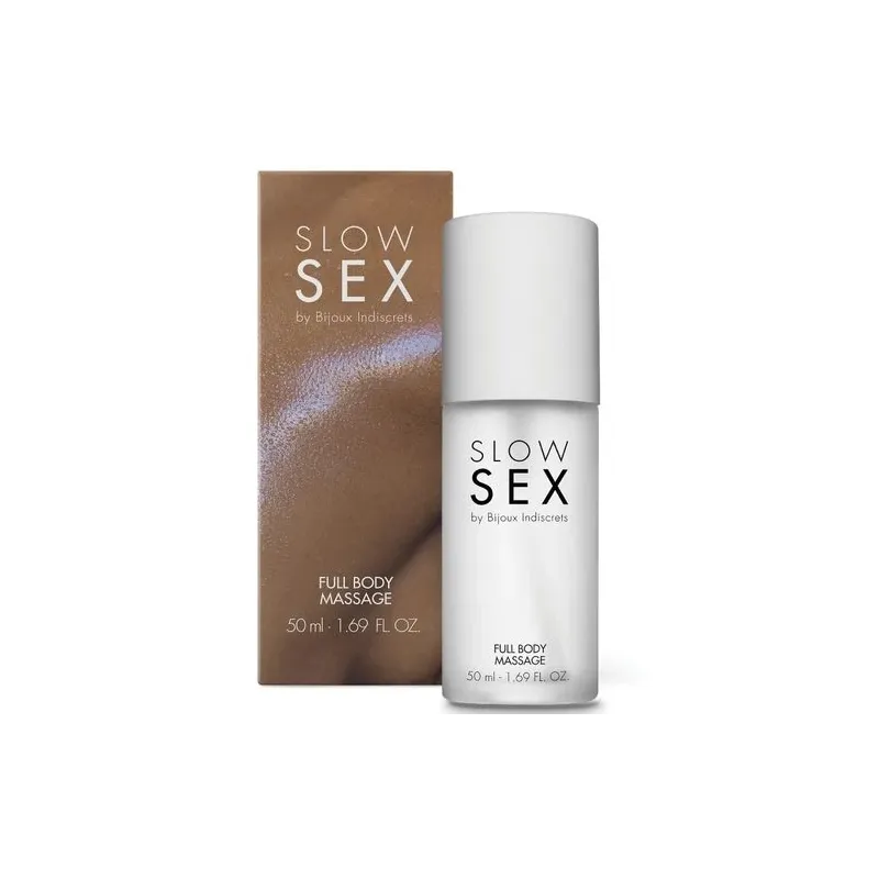 Gel massaggio corpo completo SLOW SEX 50 ml, aroma cocco, adatto a tutto il corpo e zone intime